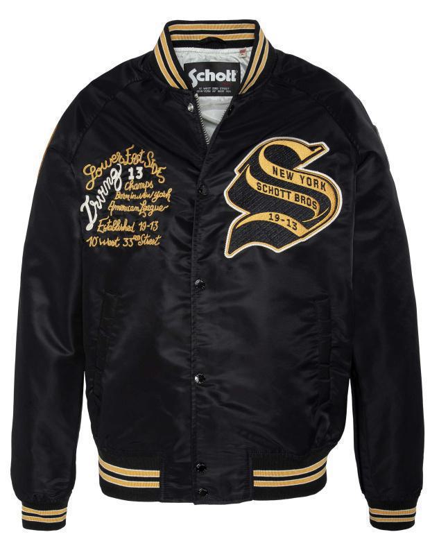 SCHOTT NYC Varsity jacket PRINCETON2 BLACK