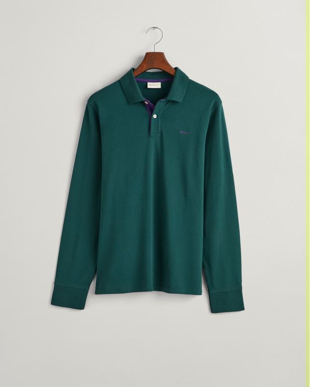 Μακρυμάνικη Polo Μπλούζα GANT Green