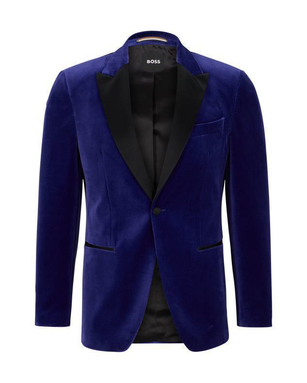Σακάκι BOSS H-HUTSON-TUX-231 Velvet Tuxedo Slim Fit Dark Blue