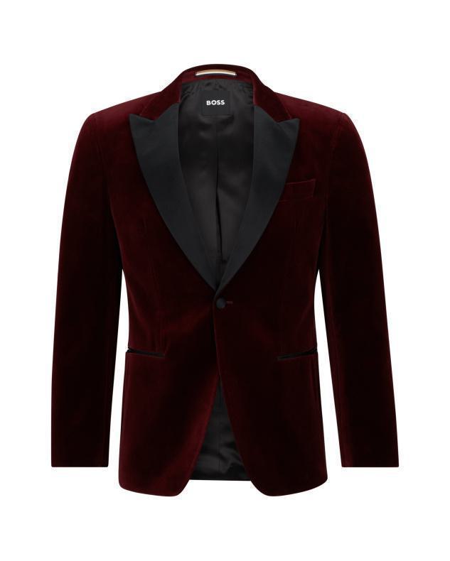 Σακάκι BOSS H-HUTSON-TUX-231 Velvet Tuxedo Slim Fit Dark Red