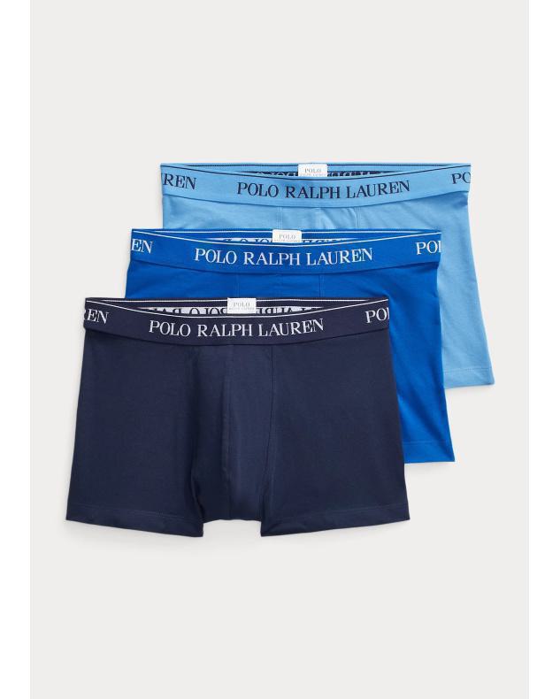 Εσώρουχα RALPH LAUREN Stretch Cotton Boxer Shorts 3-Pack Blue Multicolour