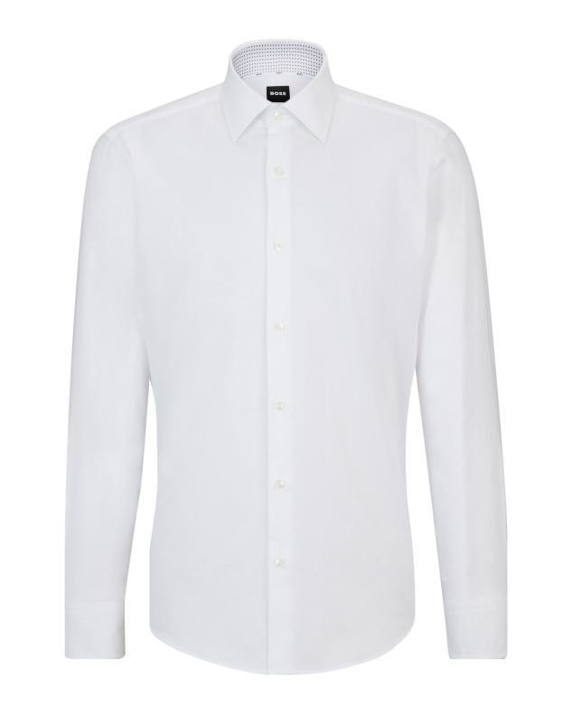 Πουκάμισο BOSS H-JOE-kent-C3-214 Oxford Regular Fit White