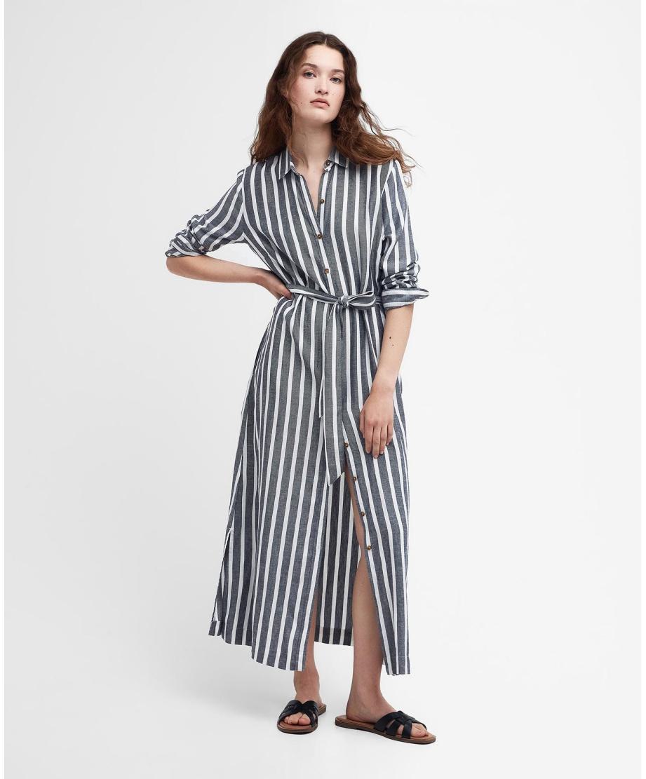 Φόρεμα BARBOUR Annalise Striped Shirt Navy Stripe