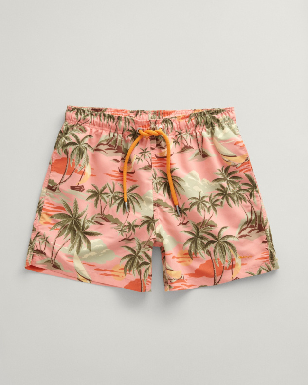Swim Shorts GANT Hawaiian Print Peachy Pink
