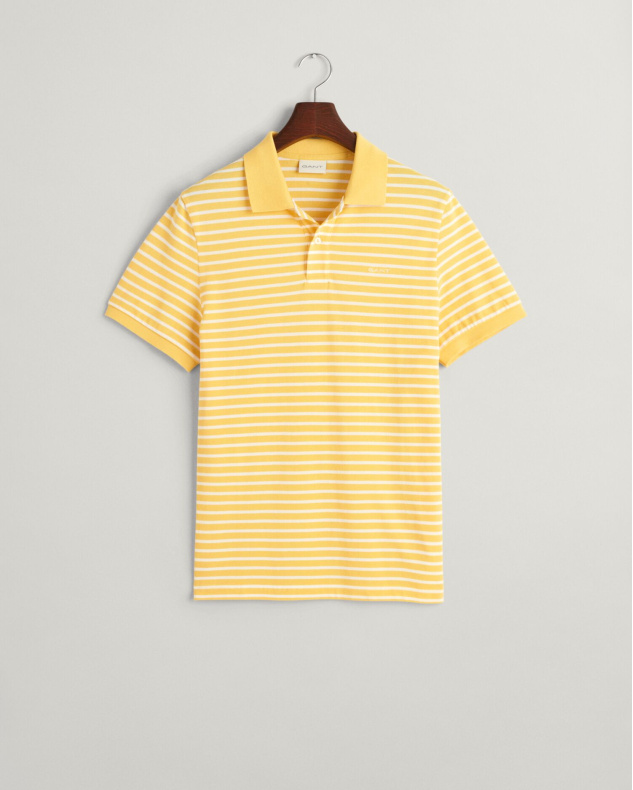 Μπλούζα GANT Striped Piqué Polo Smooth Yellow