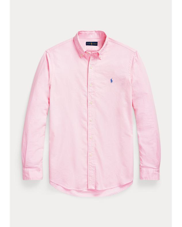 Πουκάμισο POLO RALPH LAUREN Custom Fit Garment Dyed Oxford Pink