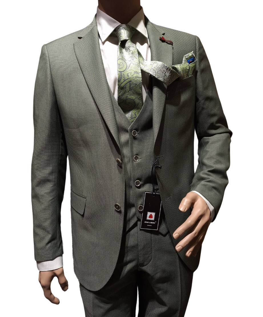 Κοστούμι 3PCS DINO LIBERO Slim Fit Green