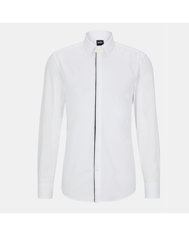 Πουκάμισο BOSS H-HANK-PARTY2-221 Slim Fit Dress Shirt White